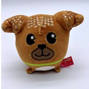 Munchies Dog Plush Stuffed Animal Toy‎ Brown Puppy Neon Green Stripe